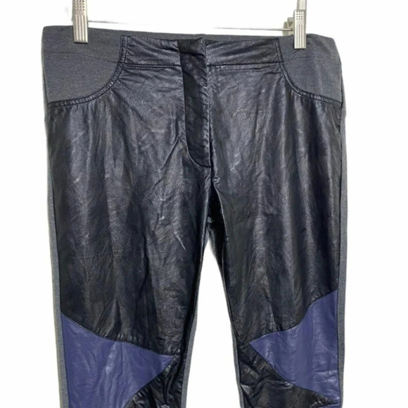 Janet Paris L faux leather front‎ pull on pants - Picture 6 of 10